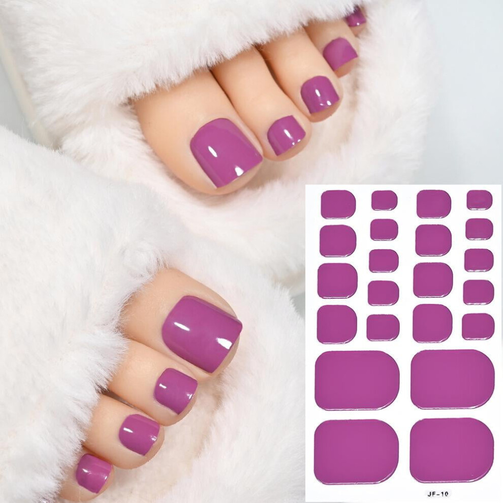 22tips Baking Free Toe Nail Sticker Wraps Full Cover Toenail Polish Strips