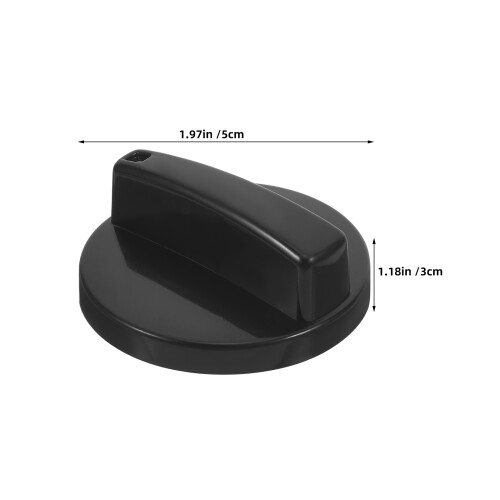 6Pcs Ergonomic Black Plastic Timer Switch Knobs for Cookware Control 2