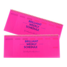 2Pièces Agenda Horizontal Rosé Fer Idéal Bureautique