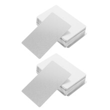 600Pièces Cartes Métalliques En Aluminium Épais Argent DIY Pour