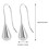 8Pcs Silver Metal Drop Earrings for Women Charming Dangle Statement 11