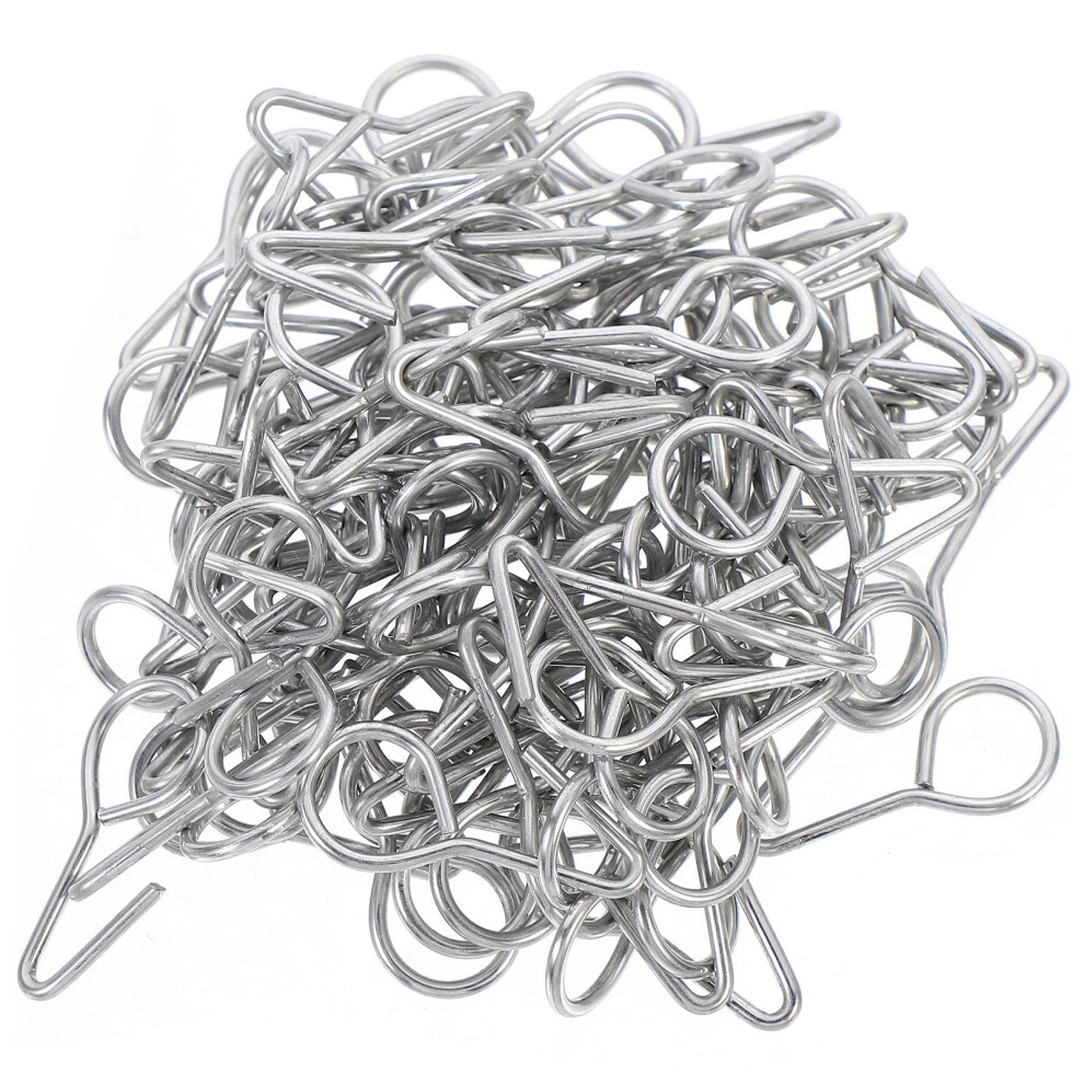 1000Pcs Steel Car Seat Fixing Hooks Multi-Functional Fasteners Silver 3681789756349