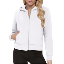 Dames winterhoodie, casual, losvallend model met zakken en trekkoord, effen kleur, lange mouwen, losvallend voor comfortabel dragen in de winter.