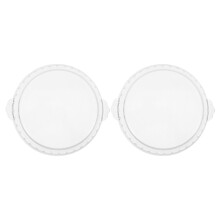 2Pcs Clear Glass Microwave Plate Cover Splash Guard for Home Cooking