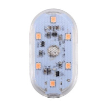 QenASHaing Mini luce LED magnetica USB per auto, lampada da lettura luminosa da 5V con copertura traslucida, per bracciolo, vano portaoggetti,