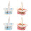8Sets Mini Bamboo Easter Basket with Artificial Eggs for Play Kitchen 2