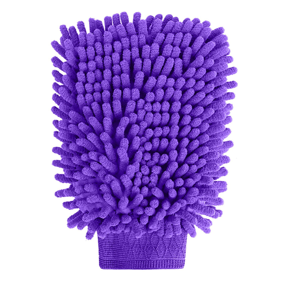 1Pc Car Wash Mitt Chenille Microfiber Wash Mitt Double Sided Glove Cleaning Drying Mitts 9405492192324