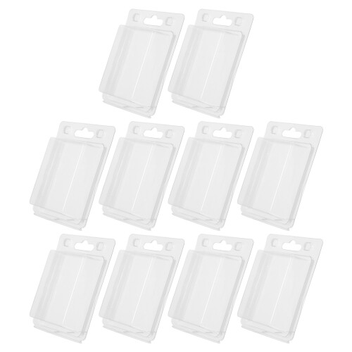 50Pcs Transparent Plastic Clamshell Box with Lid Secure Snap Closure 2