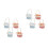 8Sets Mini Bamboo Easter Basket with Artificial Eggs for Play Kitchen 8