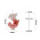 Bougie à gâteau papillon rouge pailletée chiffre 3 3