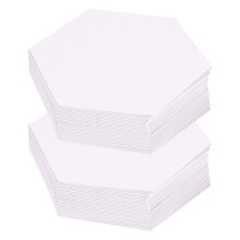 1200Pcs Versatile White Paper Piecing Shapes for Quilting and Sewing