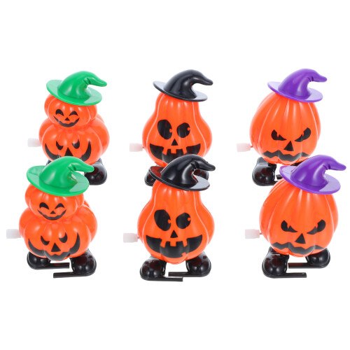 18Pièces Figurines Halloween Citrouilles Mini Wind-Up Safe ABS