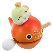 3Pcs Cute Wooden Fish Guiro Toddler Musical Toy Office Desk Decoration