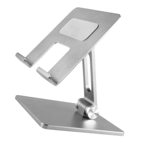 2Pcs Silver Adjustable Laptop Rack Foldable Cooling Computer Stand
