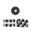 100Pcs Silicone Pin Grommets Black Cushion Pads for Use 9