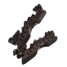 2Pcs Wooden Dragon Shape Calligraphy Brush Stand for Painting Tools