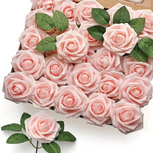Roses artificielles, boîte de roses artificielles effet réaliste, roses en mousse, roses en mousse à faire soi-même pour bouquets de mariage et