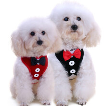 dog harness vest with bow tie leash chest strap pet supplies black