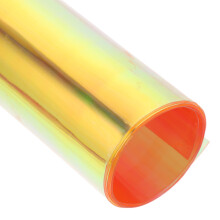 Golden Iridescent PVC Film Fabric for DIY Accessories and Crafts