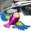 Αυτοκόλλητο αυτοκινήτου Fun Flaps Wings Flying Birds – Συμβατό με Sedan, SUV, Pickup – Καπό, Οροφή, 1