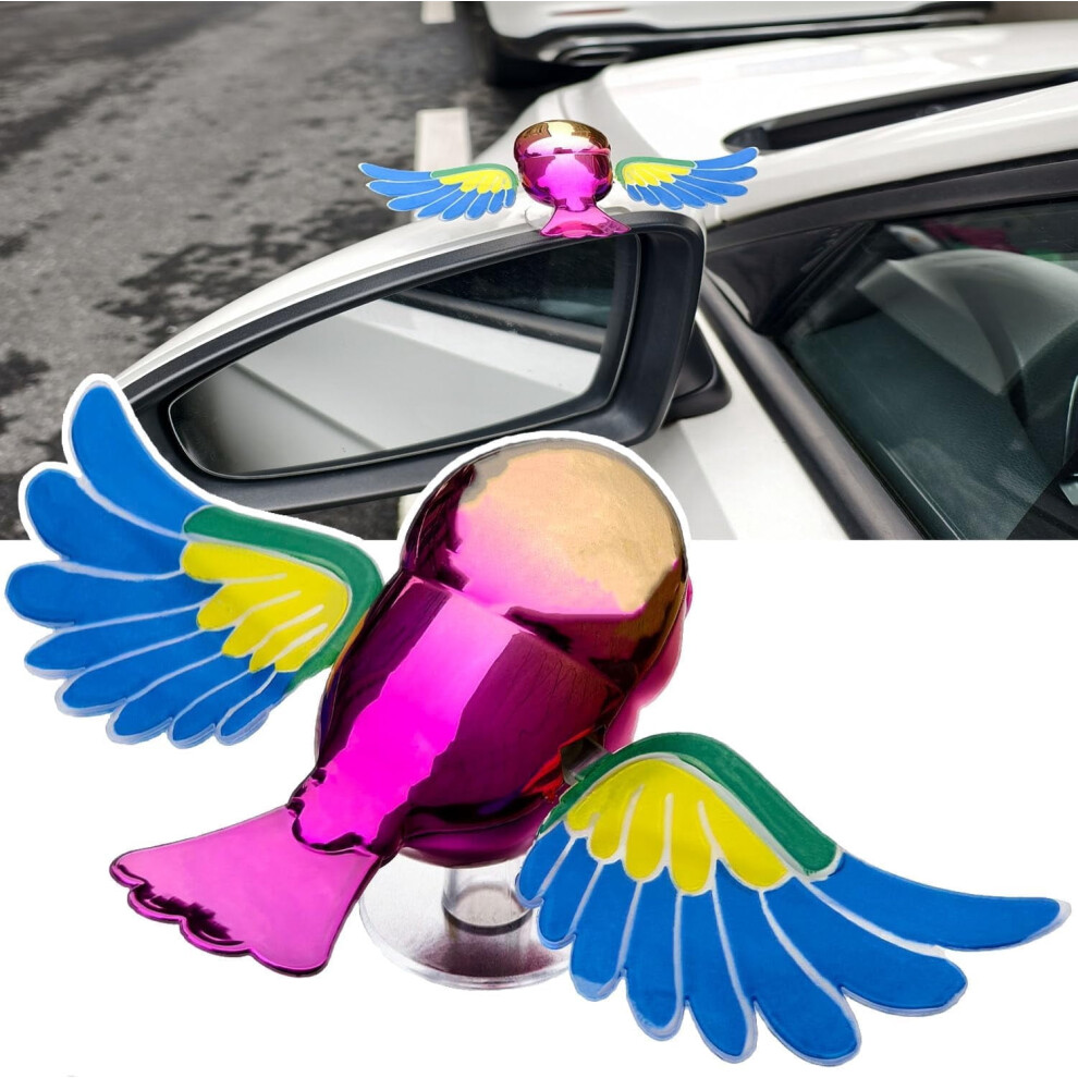 Fun Flaps Wings Flying Birds Car Sticker Â Compatible With Sedan, Suv, Pickup Â Hood, Roof, Mirror, Trunk Â 1Pc () Blue/Purple 9405492192355