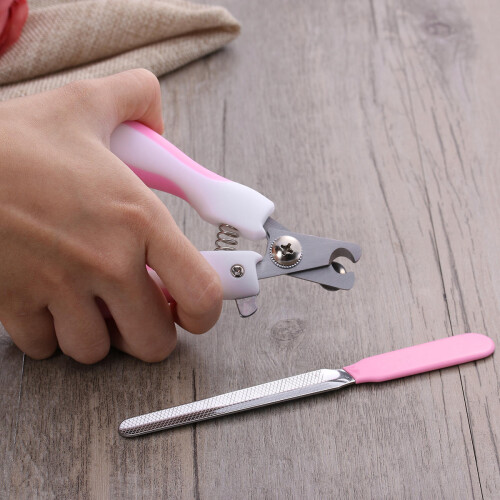 Coupe Ongles Chat Rose Ergonomique Sécurisé 2