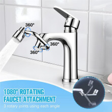 Aeratore per Rubinetto Girevole Flexiflow 1080, Prolunga per Rubinetto Girevole, Prolunga per Rubinetto A Forma di U per Lavandino del Bagno/Cucina