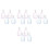 16Pcs Clear Doll Display Bags Assorted Colors Mini Keychain Pouch 4