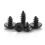 Black Carbon Steel Tapping Screws Round Screws with Washers 4