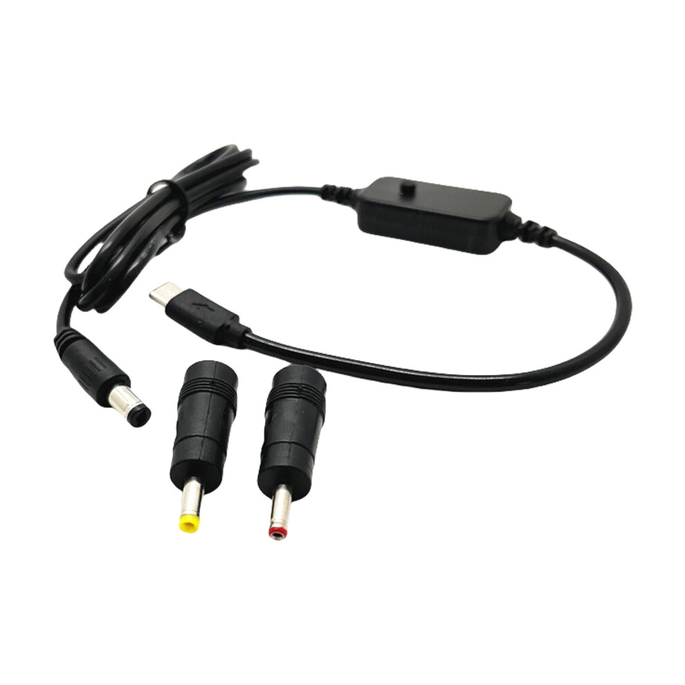 Usb C Power Cable Type C To 5V 9V 12V 12V 20V Adjustable 5.5X2.1mm Converters With 2 Interchangeable Adapter For Laptop 9071309074895