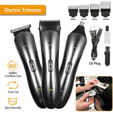 Men's electric hair clipper set rechargeable with beard and