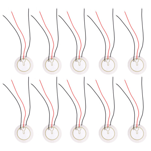 30 Pcs Three-Pole Self-Excited Buzzer 35mm Piezo Disc With Leadwire