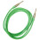2Pcs Flexible Green Guitar Audio Patch Cables Plastic Copper Wire 1