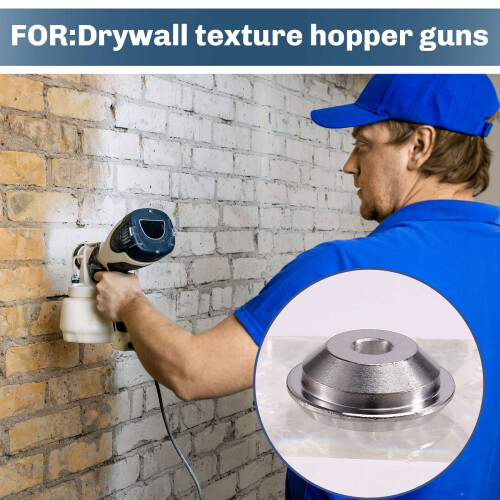Texture Sprayer Orifice Tip Set,3 Nozzle Tips,Threaded Collar for Wal-Board Drywall Texture-Pro 200 Hopper Machine 2