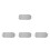 4Pcs Light Grey Body Scrubber Exfoliator Stretchable Shower Wash Cloth 4