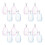 16Pcs Clear Doll Display Bags Assorted Colors Mini Keychain Pouch 9