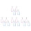 16Pcs Clear Doll Display Bags Assorted Colors Mini Keychain Pouch 10