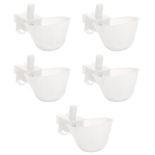 5Pcs White Poultry Drinker Cups for Chicken Quail Pigeon Water Use