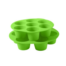 Szilikon tortaformák, 2 db tapadásmentes, 7 csészés muffin sütőforma légkeveréses fritőzhöz, sütőeszközök cupcake-ekhez, tojásokhoz,