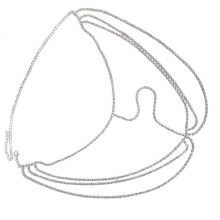 Schillernde Maske, mehrlagiger Schleier, mehrlagige Gesichtsmaske, Kette, Kupfermaterial