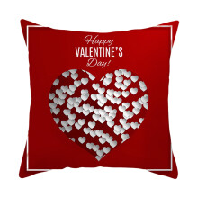 Taies d'oreiller Saint-Valentin, motif cœur, lot de 2, 45 x 45 cm
