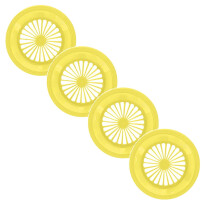 Conjunto de 4 Porta-Pratos de Papel Reutilizáveis Redondos de 25 cm