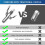 Dual Handle Gear Grease Nozzle, 10000 PSI Load Quick Lock & Release Grease Coupler with Spring Flexible Hose 3