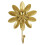 Μεταλλική κρεμάστρα για παλτά και καπέλα Golden Flower 1