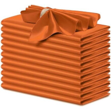 Satinservetter Bränd Orange 43x43 cm 12 st