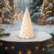 Maison de village de Noël en céramique avec porcelaine blanche claire