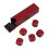 1Ensemble Dés Métalliques Rouges 6 Faces Solides Pour Fête Et Table 1