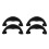 2Paren Zwarte Skateboard Edge Protector Met Rubber En Metaal Schroeven 9