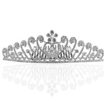 3Pcs Lightweight Silver Bridal Tiara Comb Crown for Hair Decoration