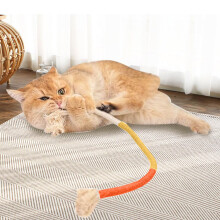 Cat Chew Rope Toy with Catnip 27.55 inch Orange